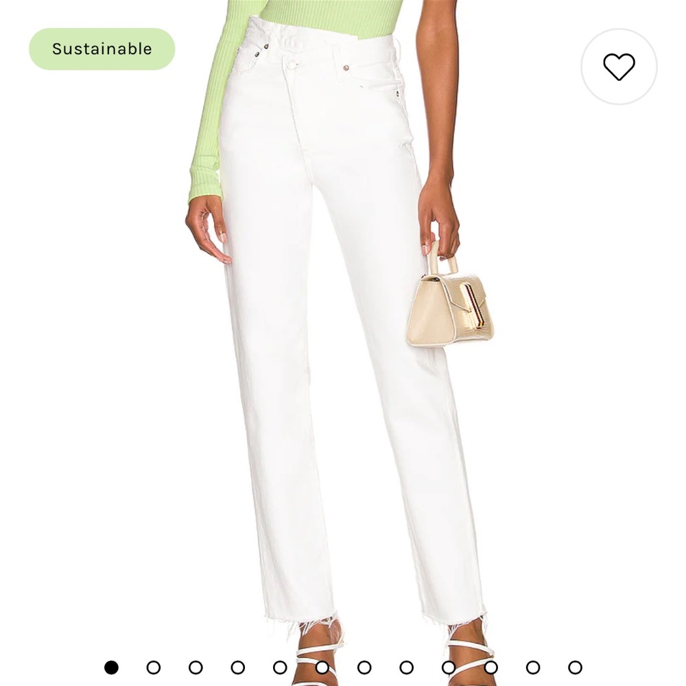 Agolde white Criss Cross jeans